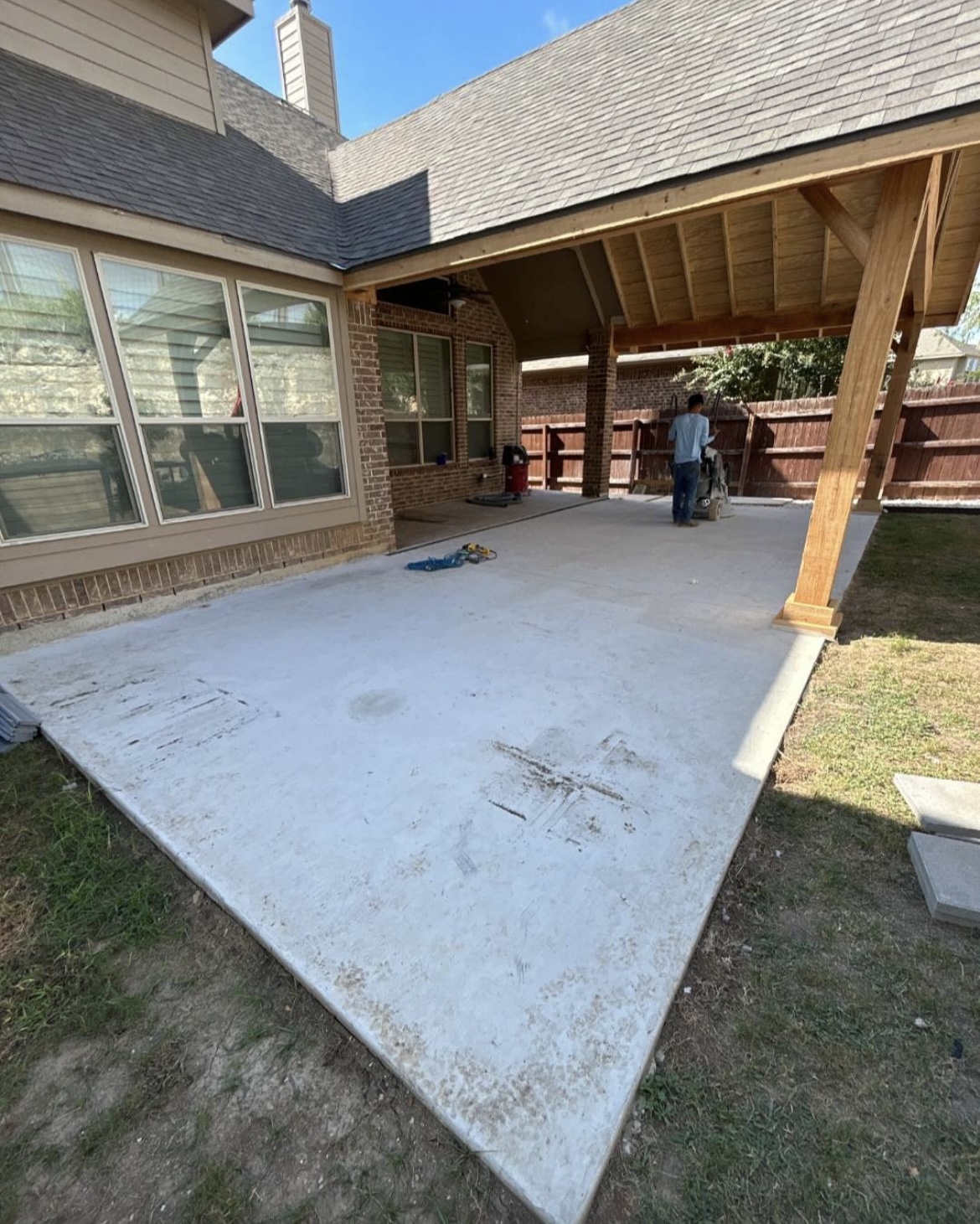 Finished premium concrete coating installed by Decorative Concrete Coating LLC